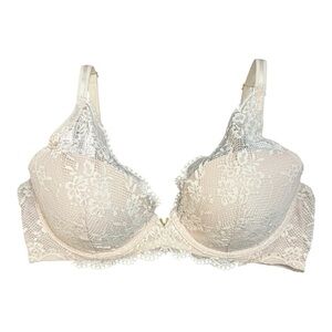 Victoria’s Secret Plunge Light Pink Lace Bra Size 36D